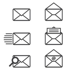 Mail icons. vector graphics