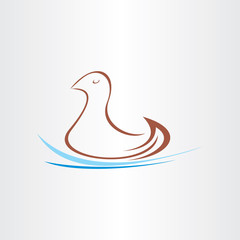 stylized duck in watter design