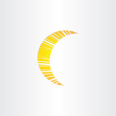 stylized moon icon design