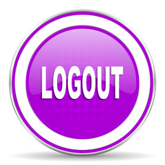 logout violet icon