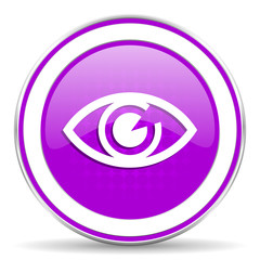 eye violet icon view sign