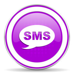 sms violet icon message sign
