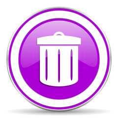 recycle violet icon recycle bin sign