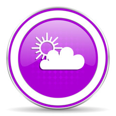 cloud violet icon waether forecast sign