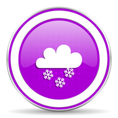 snowing violet icon waether forecast sign