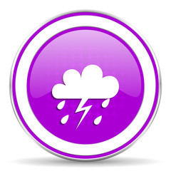 storm violet icon waether forecast sign