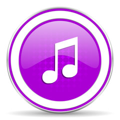 music violet icon note sign