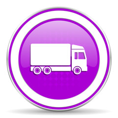 delivery violet icon truck sign