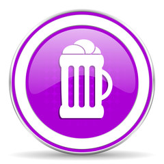 beer violet icon mug sign