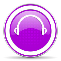 headphones violet icon