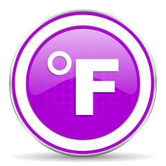 fahrenheit violet icon temperature unit sign