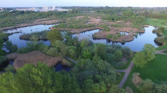Aerial view of Smor Mira located in Herlev, Denmark