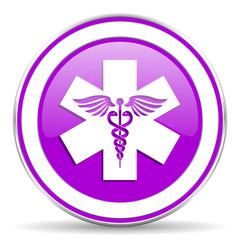 emergency violet icon hospital sign