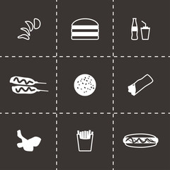 Vector Fast food icon set