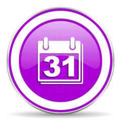 calendar violet icon organizer sign agenda symbol