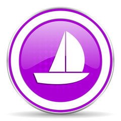 yacht violet icon sail sign