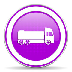 truck violet icon cargo sign