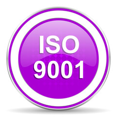 iso 9001 violet icon