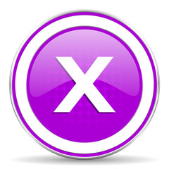 Fototapeta premium cancel violet icon