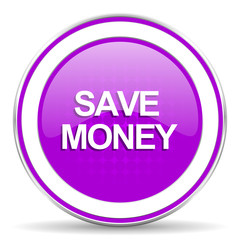 save money violet icon