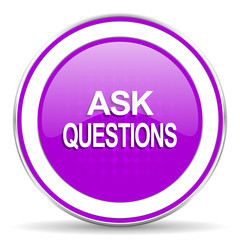 ask questions violet icon