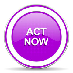 act now violet icon