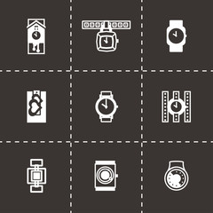 Vector Wristwatch icon set