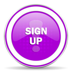 sign up violet icon