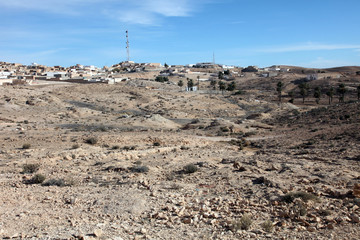 An Arab village of Matmata in Southern Tunisia in Africa