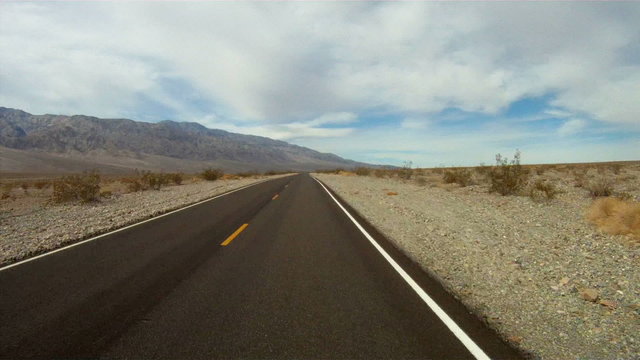 Fast Motion Drive Through Death Valley California