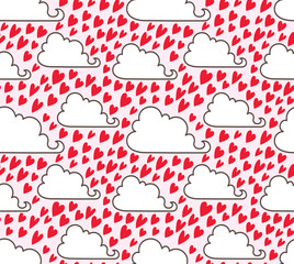 abstract cloud and love symbol