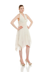 Naklejka premium Model expressing positivity