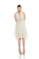 Furious model screaming