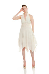 Naklejka premium Model isolated with headache