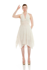 Model angry scolding and pointing