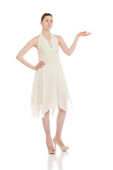 Model isolated hand gesture presenting