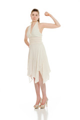 Naklejka premium Model strength arm curl