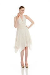 Model fingers crossed wishing lucky