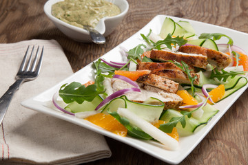 Spiced-Rubbed Turkey Breast with Salad