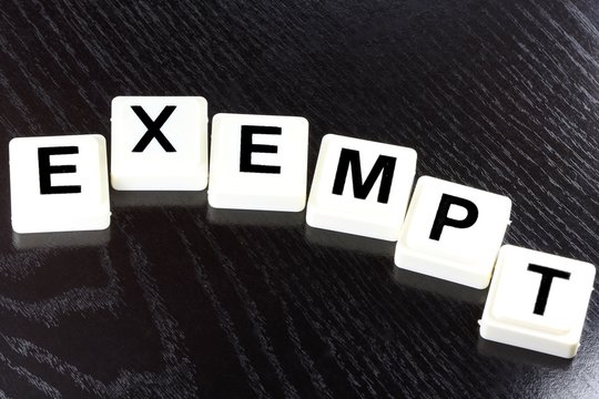 The Word exempt - A Term Used For Business in Finance and Stock Market Trading