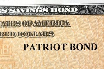 United States Treasury Savings Bonds Financial Security concept