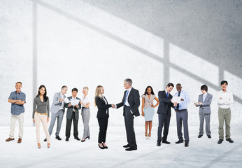 Fototapeta premium Business People Handshake Greeting Agreement Corporate Concept