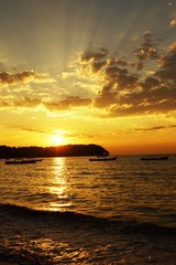 ガパリビーチの夕焼け