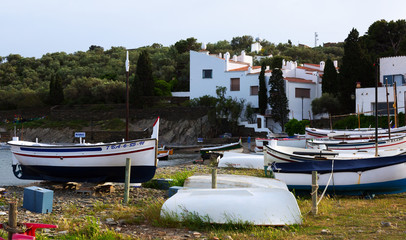  Boats near  home of Dali at  Cadaques.
