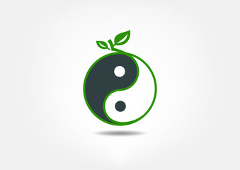 Yin Yang Nutrition vector symbol