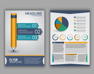 Flyer design with elements of infographics
