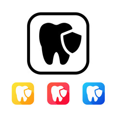 Dental icon in flat style