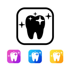 Dental icon in flat style
