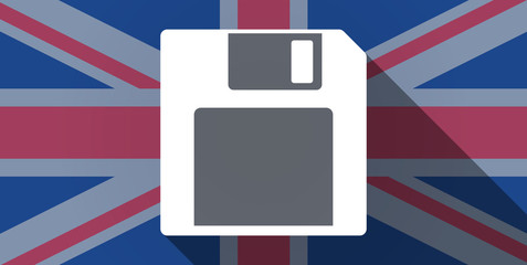 United Kingdom flag icon with a floppy