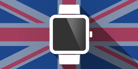 United Kingdom flag icon with a smart watch
